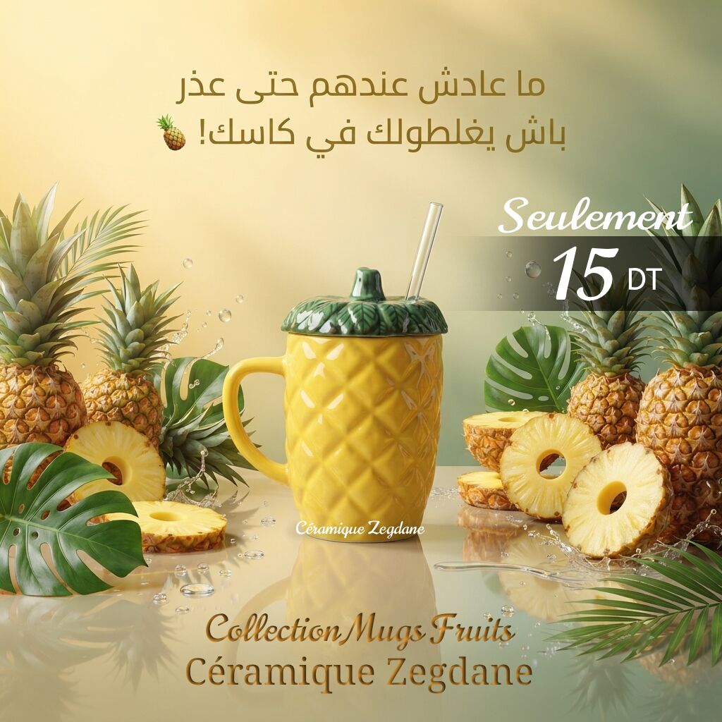 Mug Fruit Ananas en Céramique Artisanale – Image 1