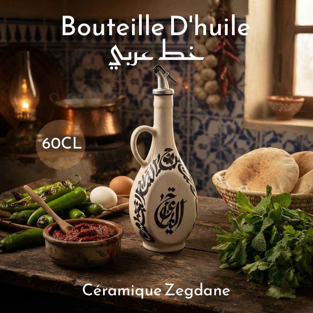 Bouteille D'huile Goute Calligraphie Fait Main – Image 1
