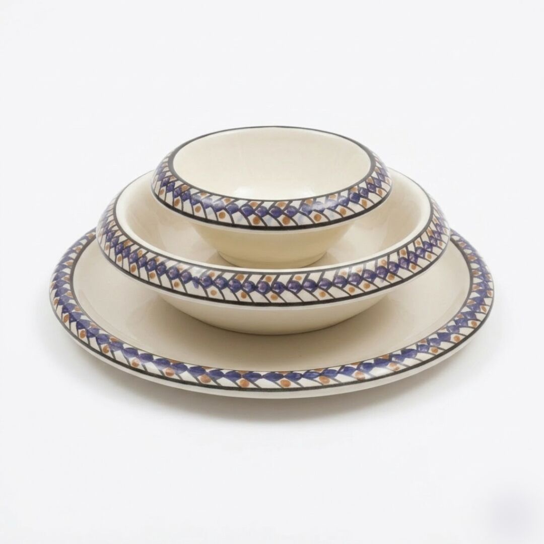 Ensemble de table (3 pièces) - Collection Écailles Marines – Image 1