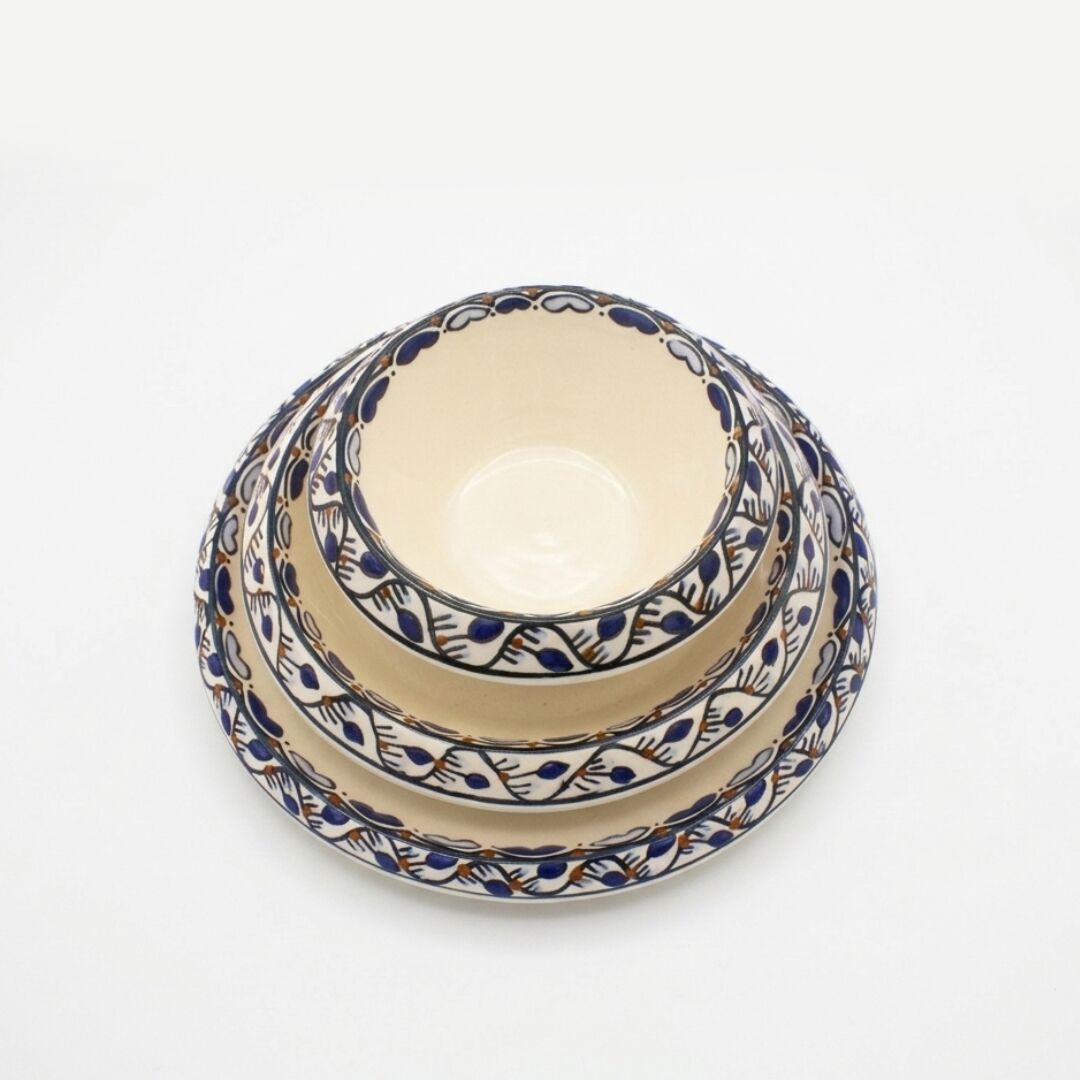 Ensemble assiettes & bols – Collection Plume – Image 1
